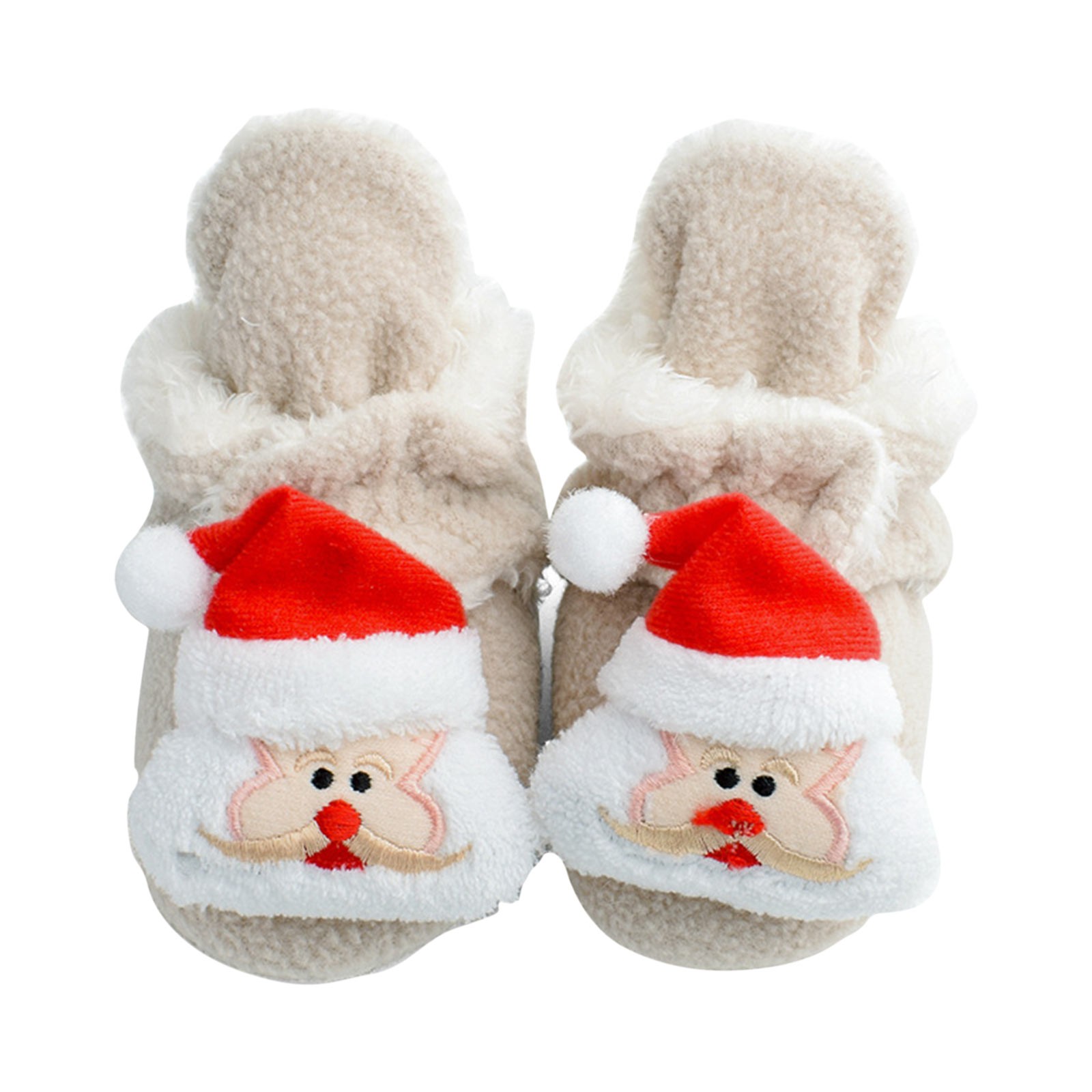 GEZHEN Cute Christmas Booties Baby Santa Warm Cartoon Slipper Snow Boots Crib Shoes Soft Soled Anti-Slip House Slippers Quick Drying